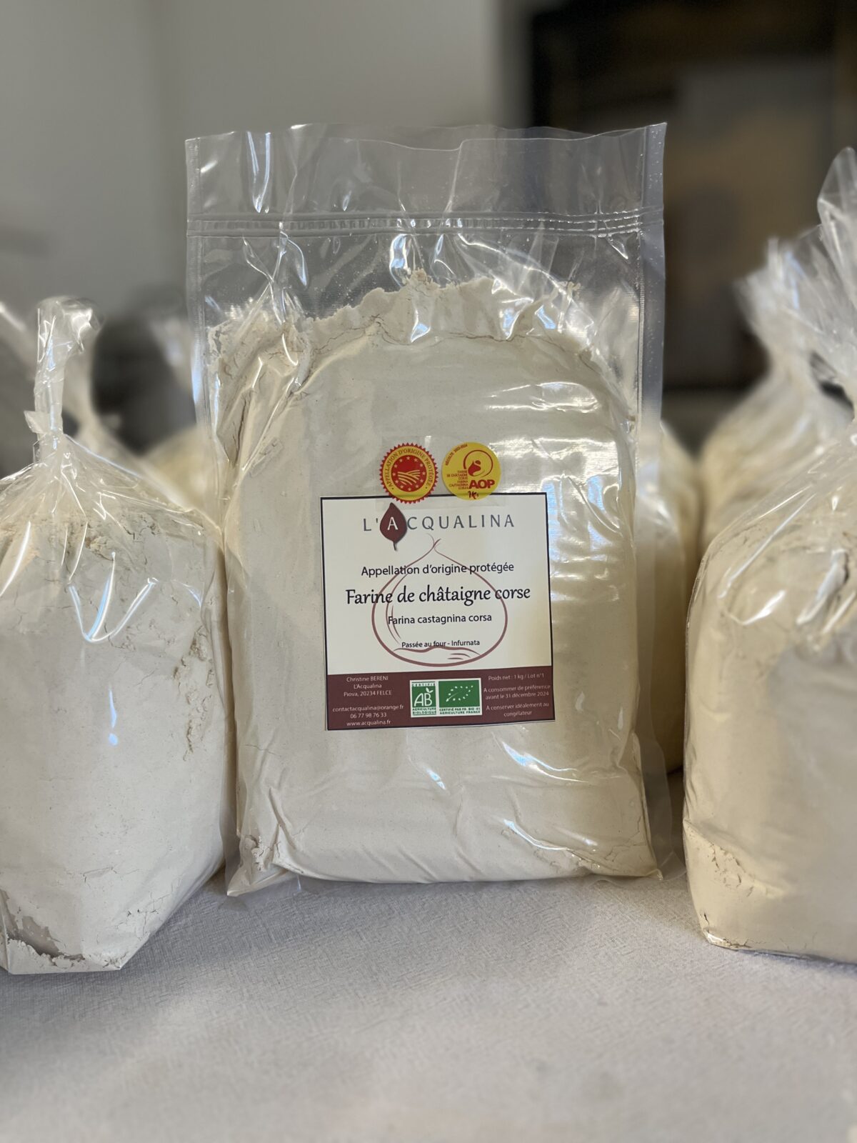 Farine de châtaigne AOP Corse (1kg) - Agriculture Biologique – Image 3