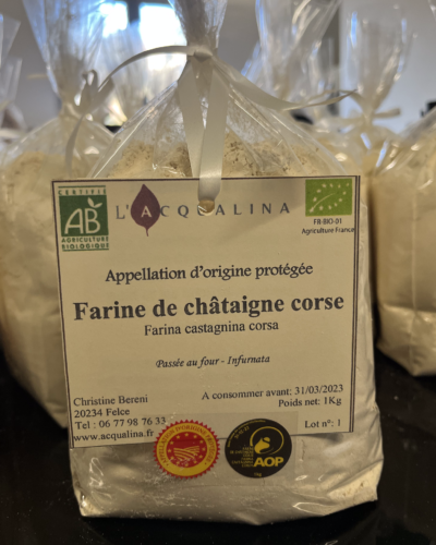 Farine de châtaigne (1kg) AOP Corse - Agriculture Biologique