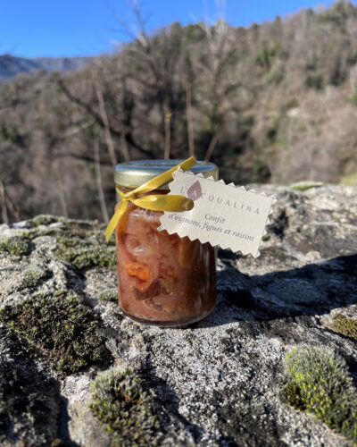 Confit d'oignons, figues et raisins